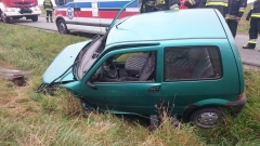 wypadek na drodze między Łubiem a Księżym Lasem